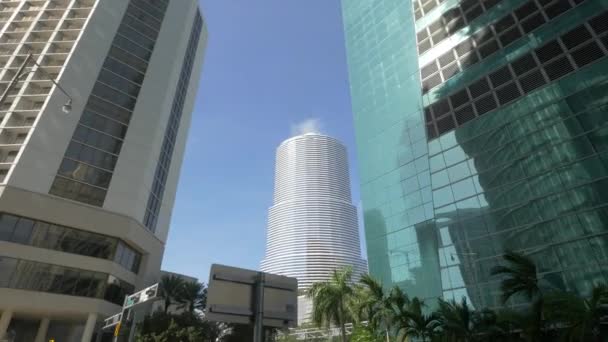 Miami Tower Straat — Stockvideo