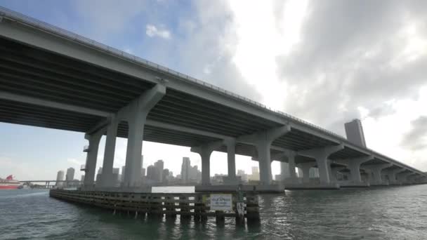 Most Macarthur Causeway Miami — Wideo stockowe