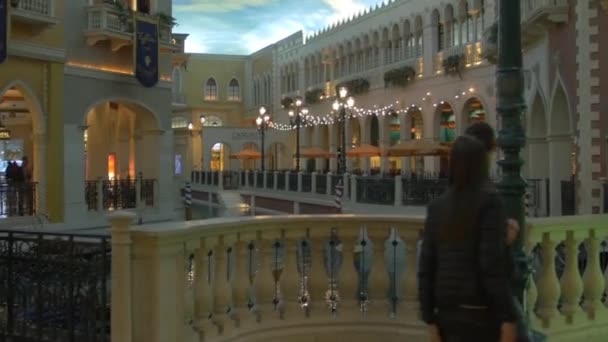 Grand Canal Shoppes Dentro Venetian Las Vegas Estados Unidos América — Vídeo de Stock