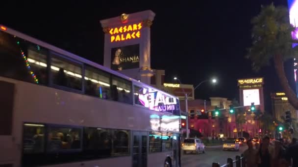 Znak Caesars Palace Las Vegas Stany Zjednoczone Ameryki — Wideo stockowe