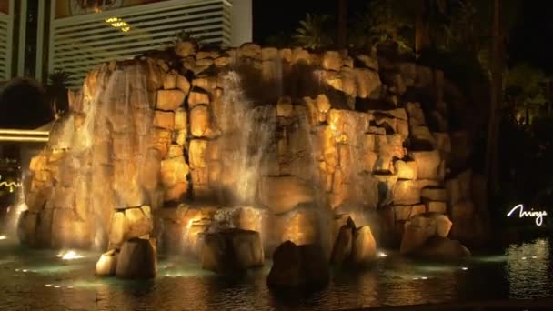 Las Vegas Amerika Birleşik Devletleri Ndeki Mirage Resort Çeşme — Stok video