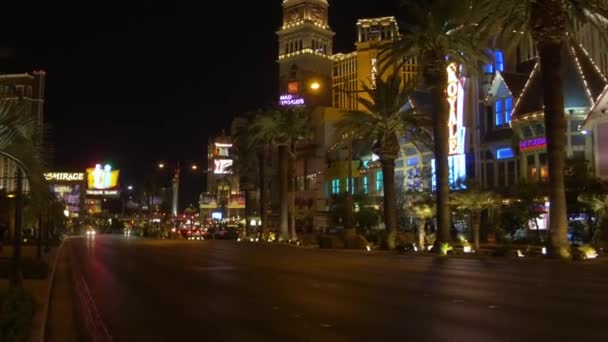 Nacht Las Vegas Verenigde Staten Van Amerika — Stockvideo