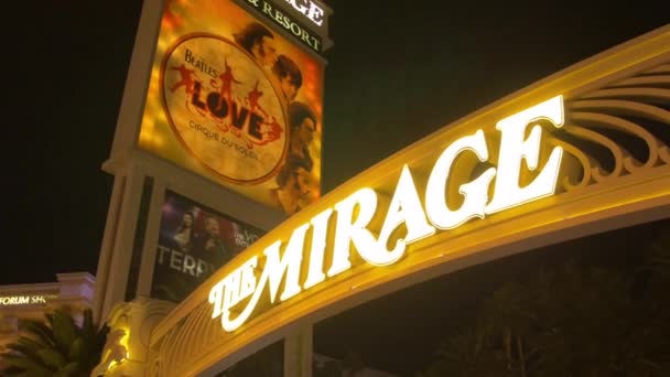 Mirage Resort Casino Las Vegas Estados Unidos América — Vídeos de Stock