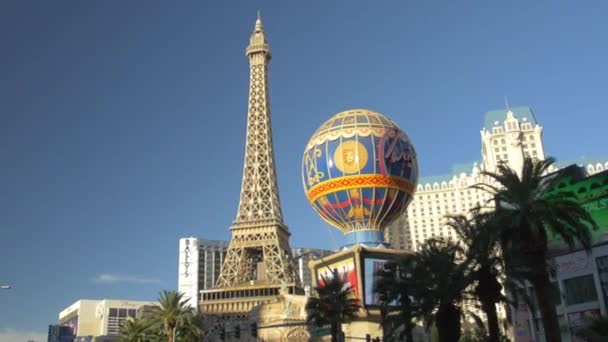 Parigi Las Vegas Vista Las Vegas Boulevard Stati Uniti America — Video Stock