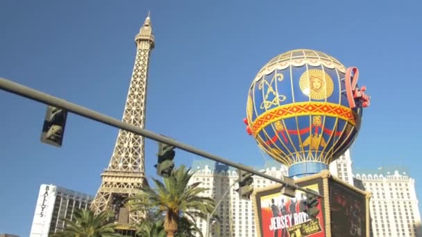 Paris Las Vegas Desde Las Vegas Estados Unidos América — Vídeo de Stock