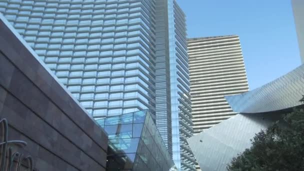 Vista Inclinada Del Aria Hotel Las Vegas Estados Unidos América — Vídeo de stock