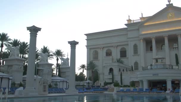 Columnas Piscina Jardín Los Dioses Las Vegas Estados Unidos América — Vídeos de Stock