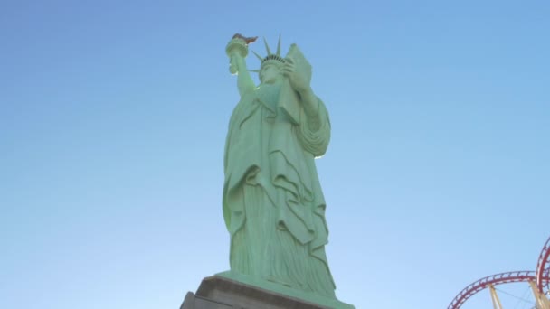 Estátua Liberdade Réplica Las Vegas Nova York Eua — Vídeo de Stock