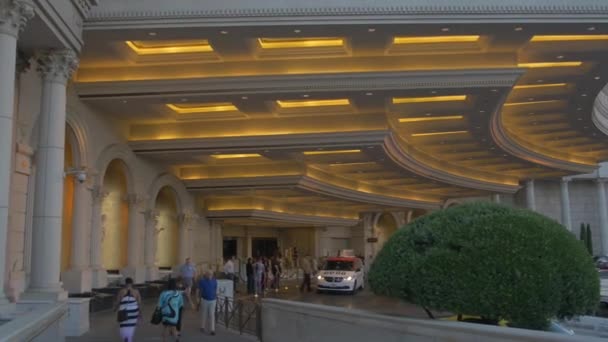 Wejście Caesars Palace Hotel Las Vegas Stany Zjednoczone Ameryki — Wideo stockowe