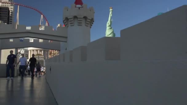 Las Vegas Boulevard Desde New York Hotel — Vídeos de Stock