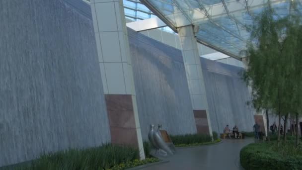 Las Vegas Amerika Birleşik Devletleri Ndeki Aria Resort Duvar Şelaleleri — Stok video