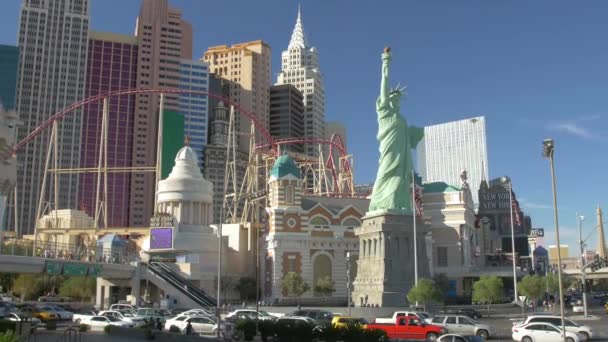 Hotel Nowy Jork Nowy Jork Las Vegas — Wideo stockowe