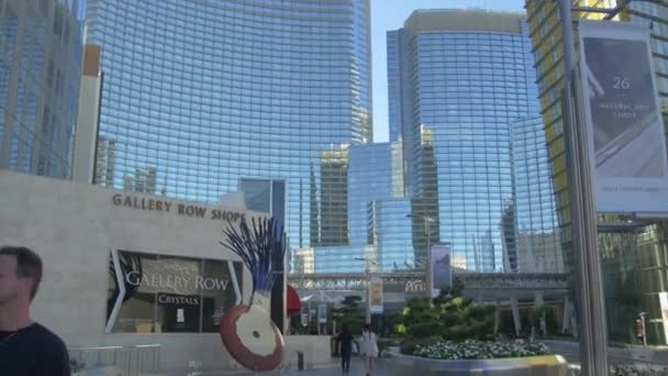 Galleri Row Shops Nära Aria Resort Las Vegas Usa — Stockvideo