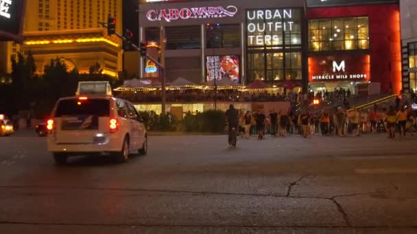 Las Vegas Boulevard Visto Durante Notte Stati Uniti America — Video Stock