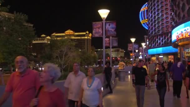 Las Vegas Strip Visto Notte Stati Uniti America — Video Stock