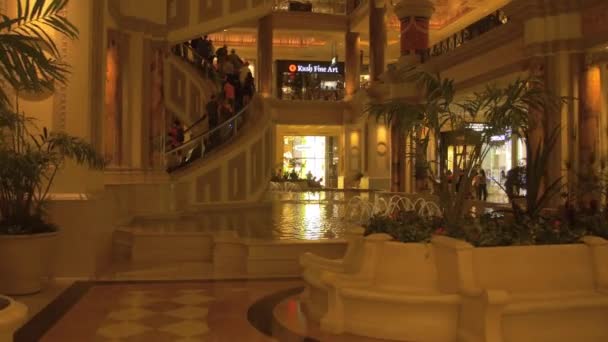 Escalator Fontaine Intérieur Forum Shops Las Vegas États Unis — Video