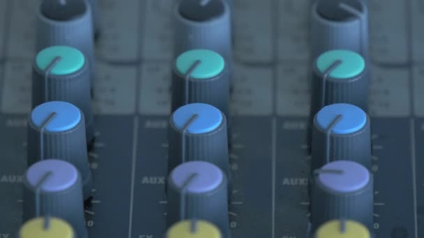 Knobs Sound Mixer — Stock Video
