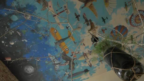페인트가칠 천장을 비스듬 — 비디오