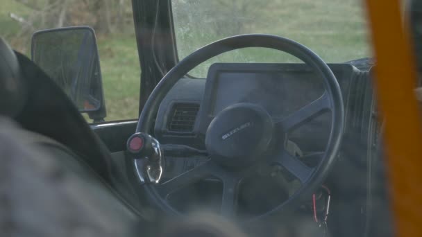 Sujo Velho Carro Interior Imagens — Vídeo de Stock