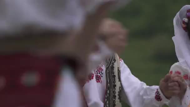 Rostros Gente Bailando Danzas Tradicionales — Vídeos de Stock