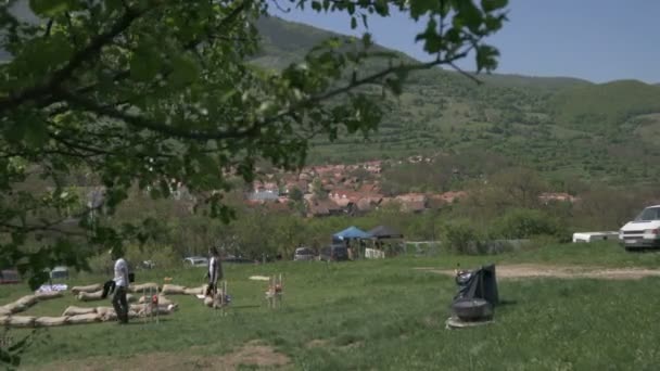 Dolly View Rimetea Village — Αρχείο Βίντεο