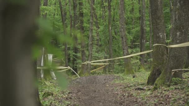 Ciclista Montaña Carreras Video — Vídeos de Stock