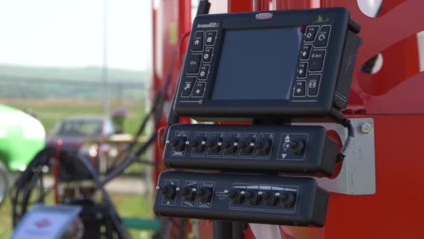 Control Panel Auf Der Agraria — Stockvideo