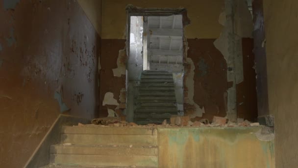 Interior Dari Bangunan Yang Rusak — Stok Video
