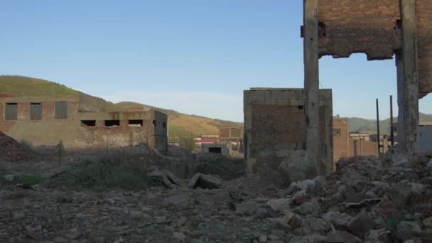 城市被毁的工业建筑 — 图库视频影像