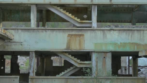 Vue Bâtiment Industriel Ruine — Video