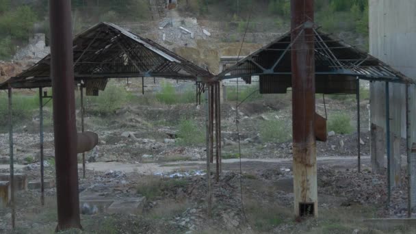 Imagens Pavilhões Arruinados Telhados — Vídeo de Stock