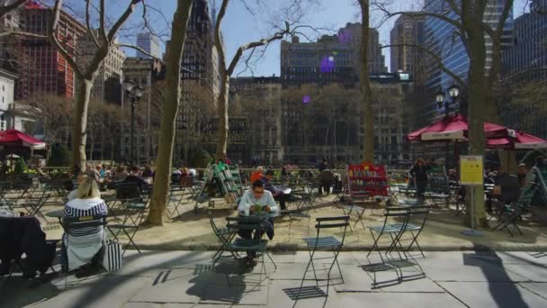 Vista Panoramica Bryant Park New York — Video Stock