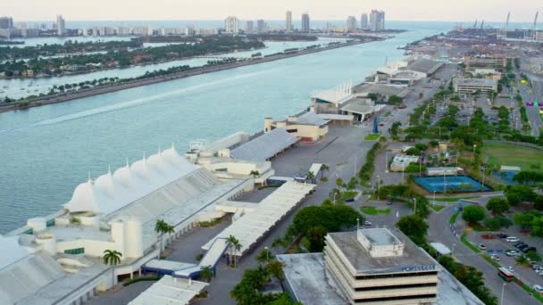 Vue Aérienne Île Dodge Miami — Video