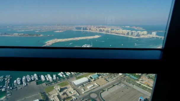 Vista Panorámica Puerto Deportivo Dubái — Vídeos de Stock