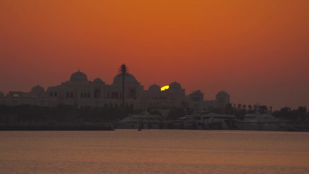 Präsidentenpalast Der Vae Mit Kuppel Bei Sonnenuntergang — Stockvideo