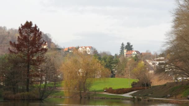 Lake Park Maribor — Stock Video