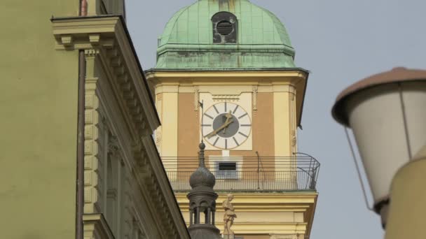Torre Del Reloj Catedral San Juan Bautista — Vídeos de Stock