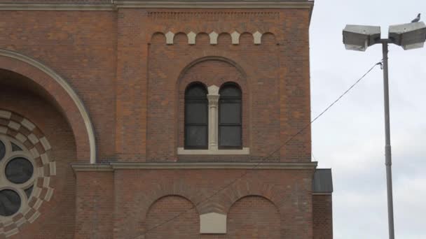 Wieża Zegarowa Kościoła Franciszkanów Maribor — Wideo stockowe