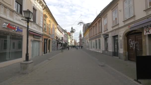 Edifícios Rua Eslovena Maribor — Vídeo de Stock