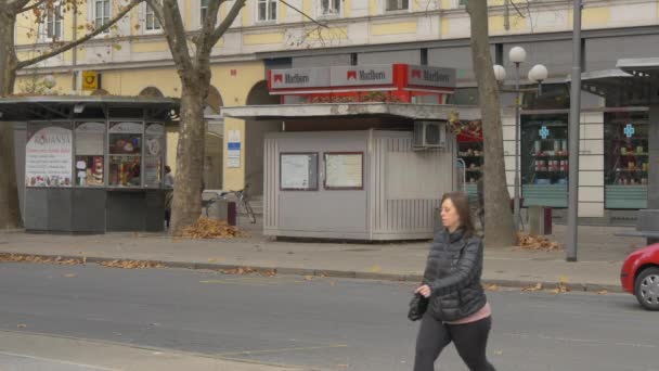 Οδός Partisan Στην Πόλη Maribor — Αρχείο Βίντεο