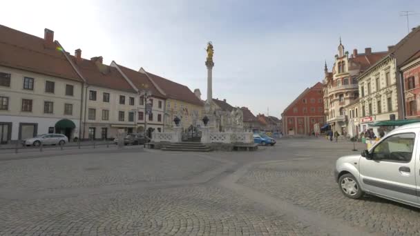 Religijny Posąg Placu Maribor — Wideo stockowe