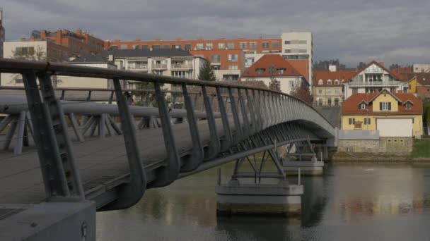 Studentska Bridge Drava River — Αρχείο Βίντεο