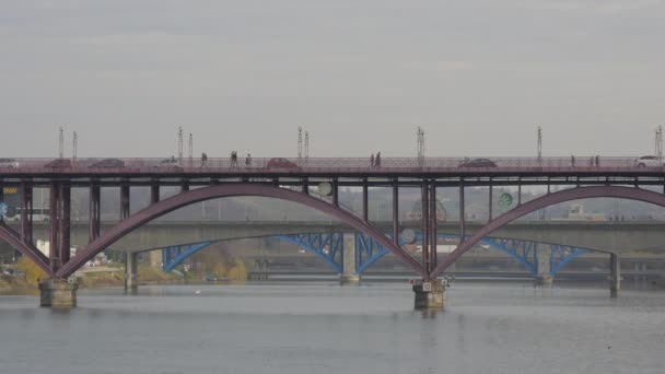 Bridges Drava River Maribor — Vídeo de Stock