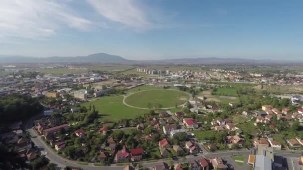 Vista Aerea Della Città Brasov — Video Stock