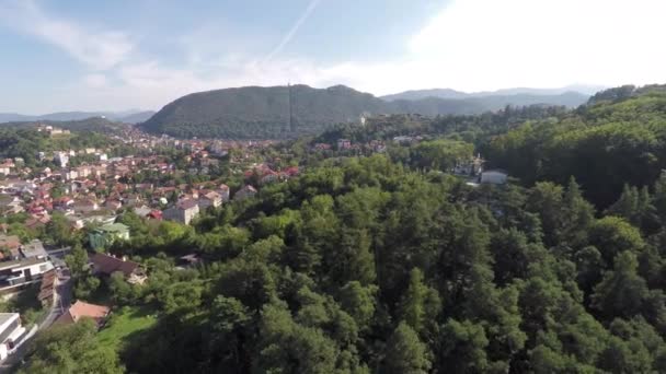 Vista Aérea Brasov Tampa Hill — Vídeo de Stock