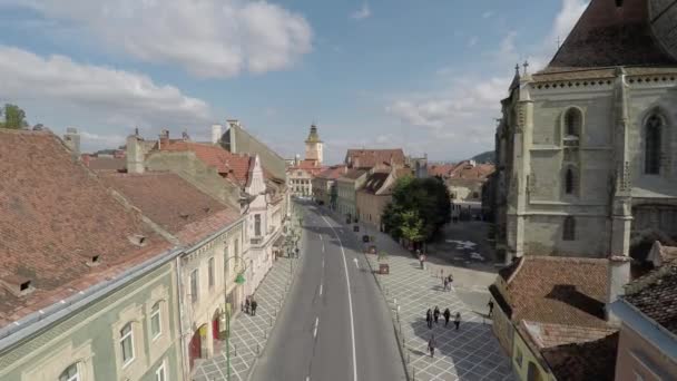 Letecký Pohled Ulici George Baritiu Brasově — Stock video