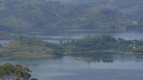 Lagun Lake Bunyonyi Uganda — Stockvideo