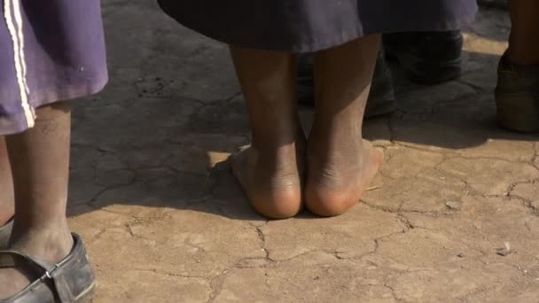 Barefoot Feet Person — ストック動画