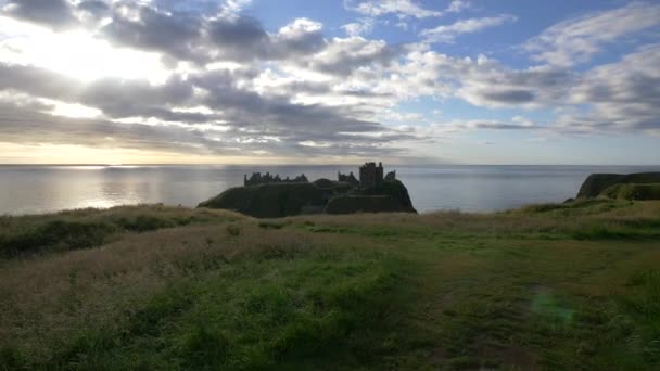 Castelo Dunnottar Costa Mar Norte — Vídeo de Stock