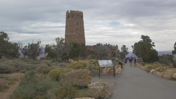 Torre Vista Del Desierto Gran Cañón Arizona — Vídeos de Stock